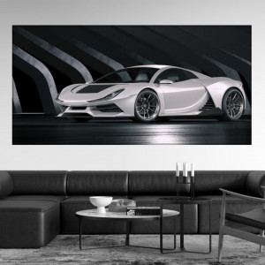 Tablou Canvas Masina Alba Concept Futurist ADC39