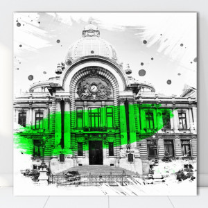 Tablou Canvas Palatul CEC din București ROM36