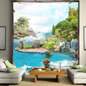 Fototapet 3D Peisaj De Vis Cu Delfini DIF15