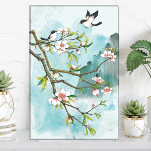Tablou Canvas Crenguta cu Flori de Cires ARAS2