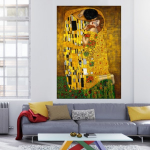 Tablou Canvas Gustav Klimt Sarutul TPGK16