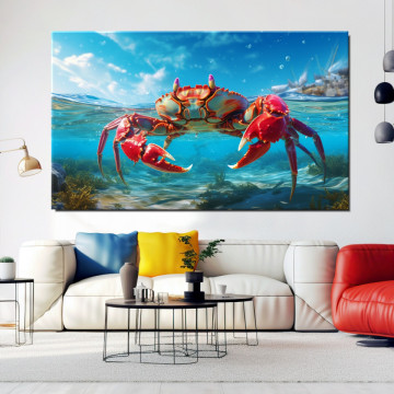 Tablou Canvas Crab Exotic in Ocean AQF82