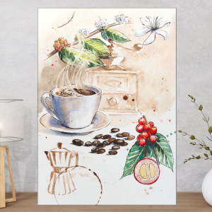 Tablou Canvas Ilustratie Ceasca de Cafea CMH86