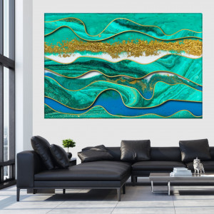 Tablou Canvas Valuri Abstracte AMAB12