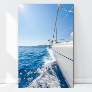 Tablou Canvas Yacht in Viteza pe Mediterana BFS36