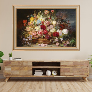 Tablou Vaza cu Trandafiri, Canvas + Rama FAS141