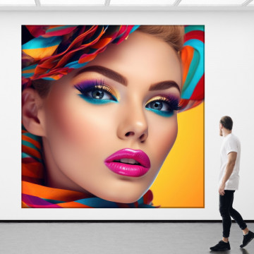 Tablou Canvas Makeup Artistic Psihedelic ALLFB87