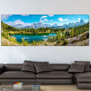 Tablou Canvas Peisaj de Munte cu Lac TOPSN28