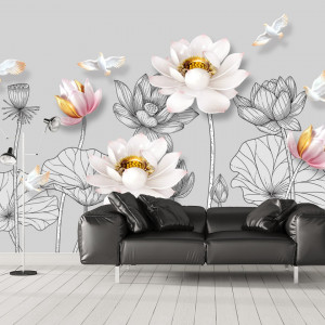 Fototapet 3D Flori de Lotus OPOS122