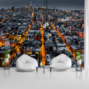 Fototapet 3D Lumini printre Cladiri Noaptea TUSA84