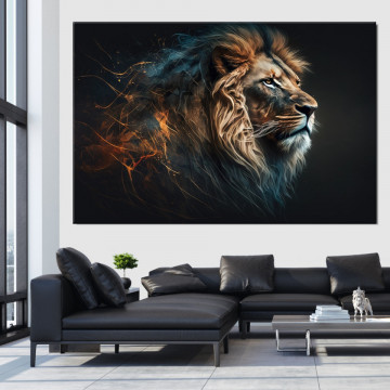 Tablou Canvas Leu Artistic Digital ATGR133
