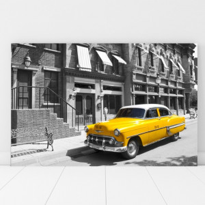 Tablou Canvas Masina, Taxi Galben ACT16