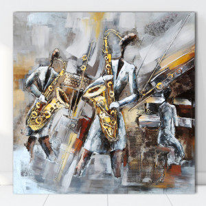 Tablou Canvas Muzicantii cu Saxofon FAP33