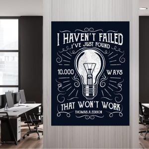 Tablou Motivational 10.000 Ways That Won't Work MTS23