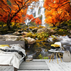Fototapet 3D Cascada in Frunzis de Toamna WTF29