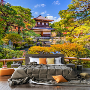 Fototapet 3D Ginkaku-ji Templu in Kyoto, Japonia BNLS63