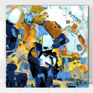 Tablou Canvas Abstract Digital Blue OPV11