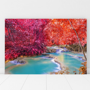Tablou Canvas Cascada Printre Frunze Colorate BPC27