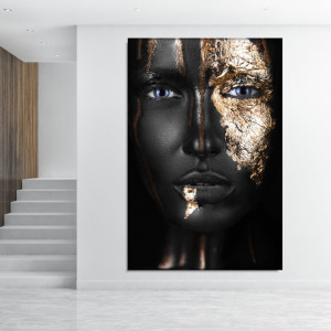 Tablou Canvas Fashion Golden Face BGM82