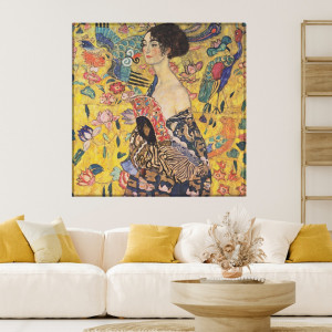 Tablou Canvas Gustav Klimt Doamna cu Evantai TPGK18