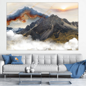 Tablou Canvas Peisaj Montan La Apus BPC37