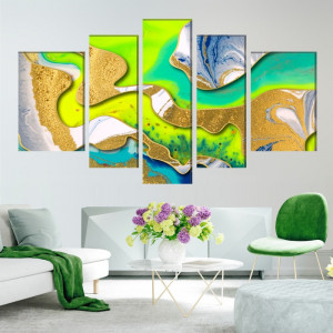 Multicanvas Abstract Waves AMAB14