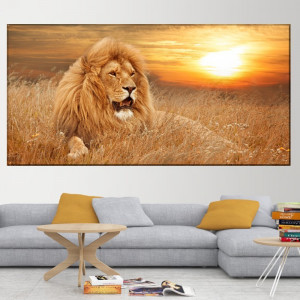 Tablou Canvas Leu la Apus ATGR101