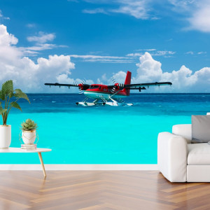Fototapet 3D Avion in Maldive AMA30