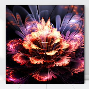Tablou Canvas Floare Fractal Abstract SFR57