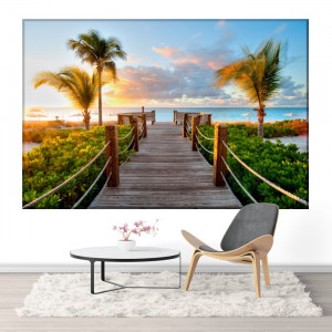 Tablou Canvas Ponton Spre Plaja Tropicala BCH59