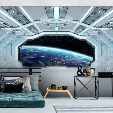 Fototapet 3D Vedere in Cosmos din Nava Spatiala OUS83