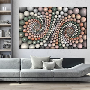 Tablou Abstract Joc Fractal cu Sfere CTB14