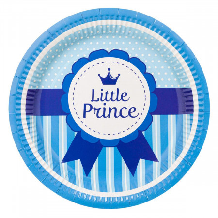 Farfurii de carton, Lejla Little Prince, 18cm, set 6 bucati