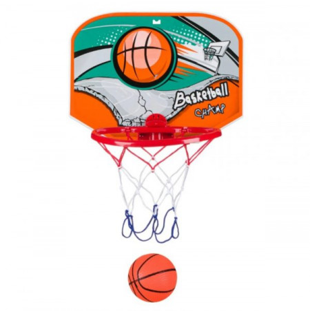 Panou si minge baschet, Lejla, ideal si pentru interioare, multicolor, 30×23 cm