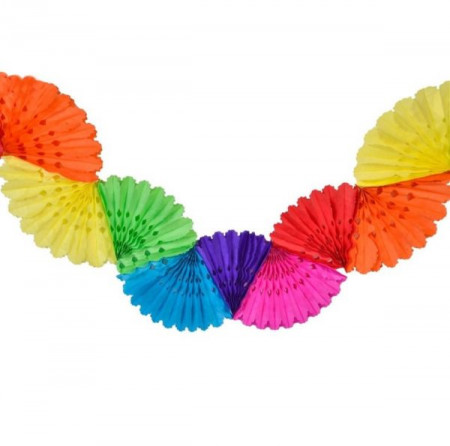 Ghirlanda in forma de evantai, Lejla, multicolora, 4 metri