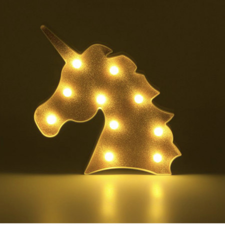 Unicorn Iluminat Roz Glitter 10 LED 25x3x25 cm
