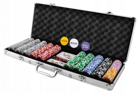 Set poker, Lejla, 500 jetoane, valiza depozitare de aluminiu