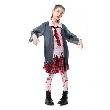 Costum Halloween, Lejla, pentru fetite, Zombi, 8-10 ani