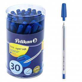 Set 30 pixuri, Pelikan, cu pasta albastra, Super Soft