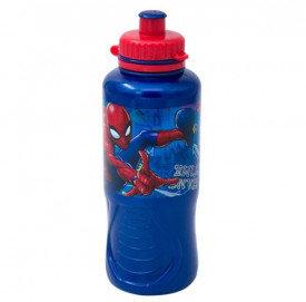Sticla pentru copii, Lejla, din plastic, capac etans, 400 ml, Spiderman