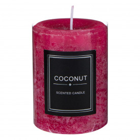 Lumanare parfumata, Lejla, aroma nuca de cocos, culoare bordeaux ,7×9,5 cm