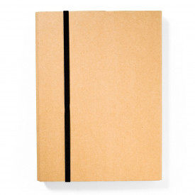 Cutie Lejla pentru depozitat documente, 31×22,5×3 cm, prindere cu elastic, crem