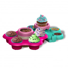Jucarie distractiva pentru copii, Lejla, pentru facut Cupcakes, din plastic