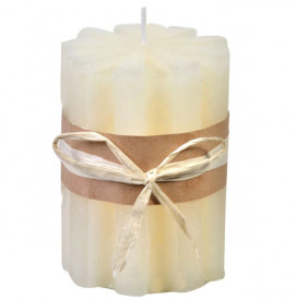 Lumanare parfumata, Lejla, aroma vanilie, culoare ecru, 7×12 cm