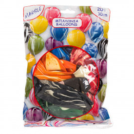 Set 20 de baloane, Lejla, Acadele multicolore, dimensiune 30 cm