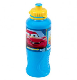 Sticla pentru copii, Lejla, din plastic, capac etans, 400 ml, Cars
