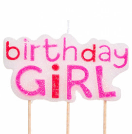 Lumanare decorativa, Lejla, Birthday Girl, roz