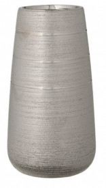 Vaza decorativa din ceramica, arginie, design linii, 11x25 cm