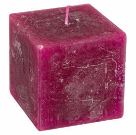 Lumanare parfumata, Lejla, culoare violet, 7.5×7.5×7,5 cm