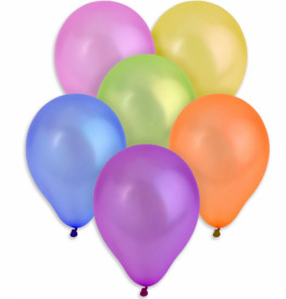 Set 10 baloane, Lejla, fosforescente, multicolore, dimensiune 23 cm